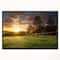 Designart - Fenced Ranch at Sunrise - Landscape Framed Canvas Art Print